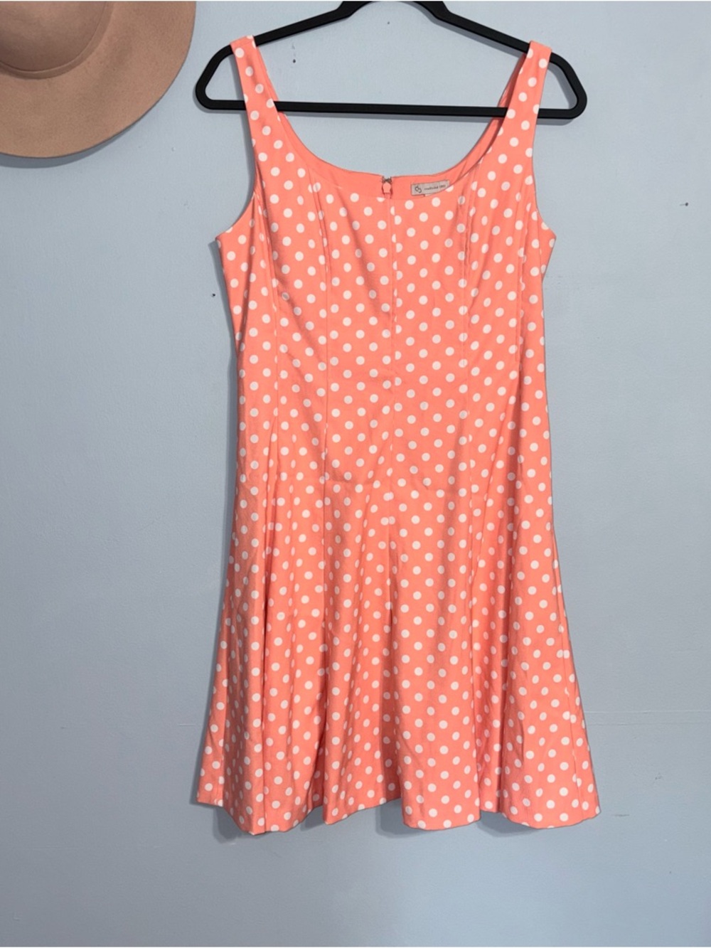 DB Coral Girly Polka Dot Fit & Flare Summer Dress in size 10